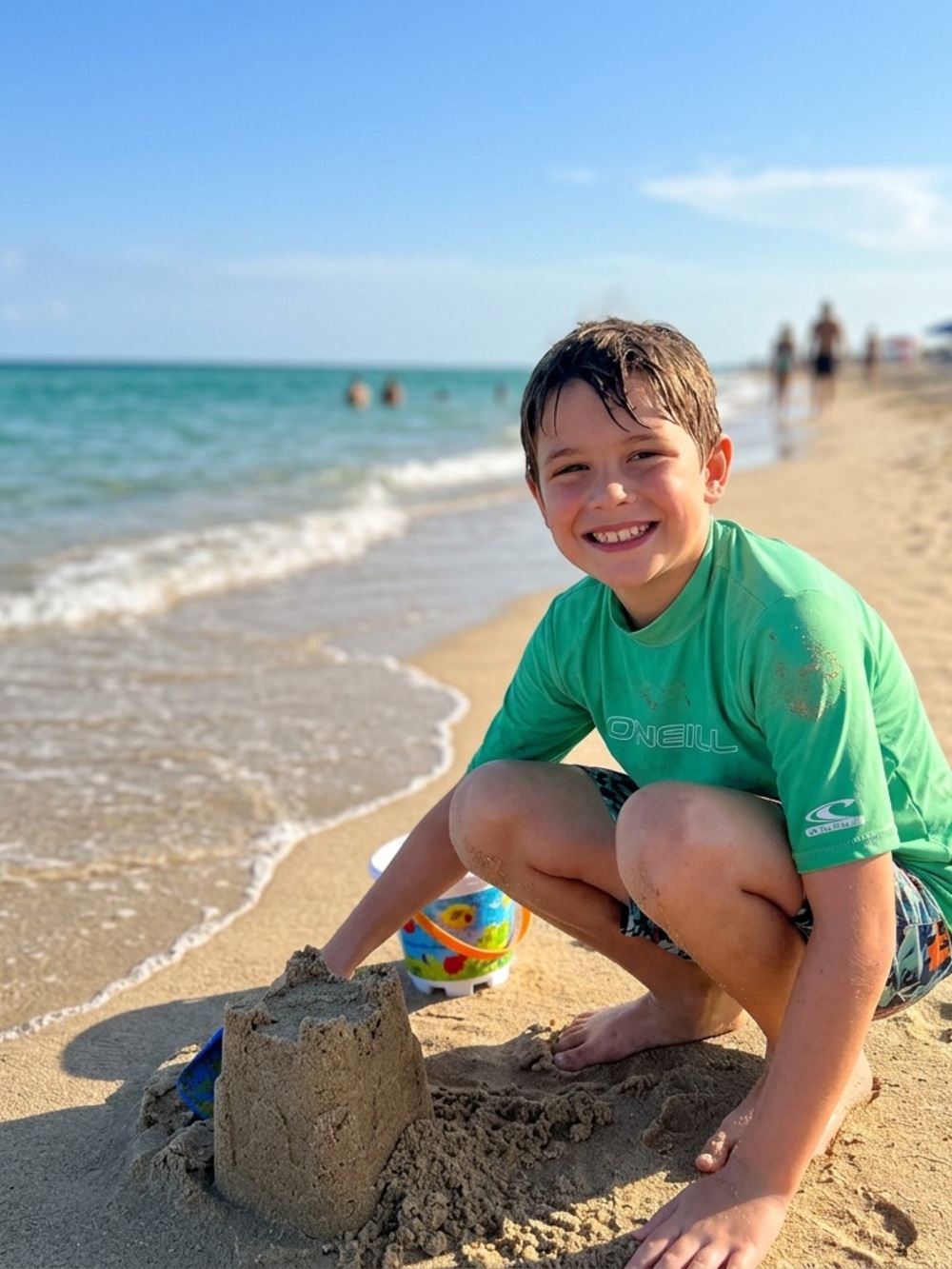 O'Neill Mint Green Kids' Short Sleeve Rash Guard